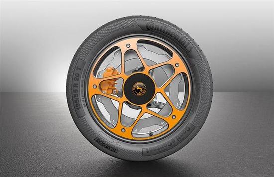 大陆研发首款电动车概念车轮 采用轻量化铝材
